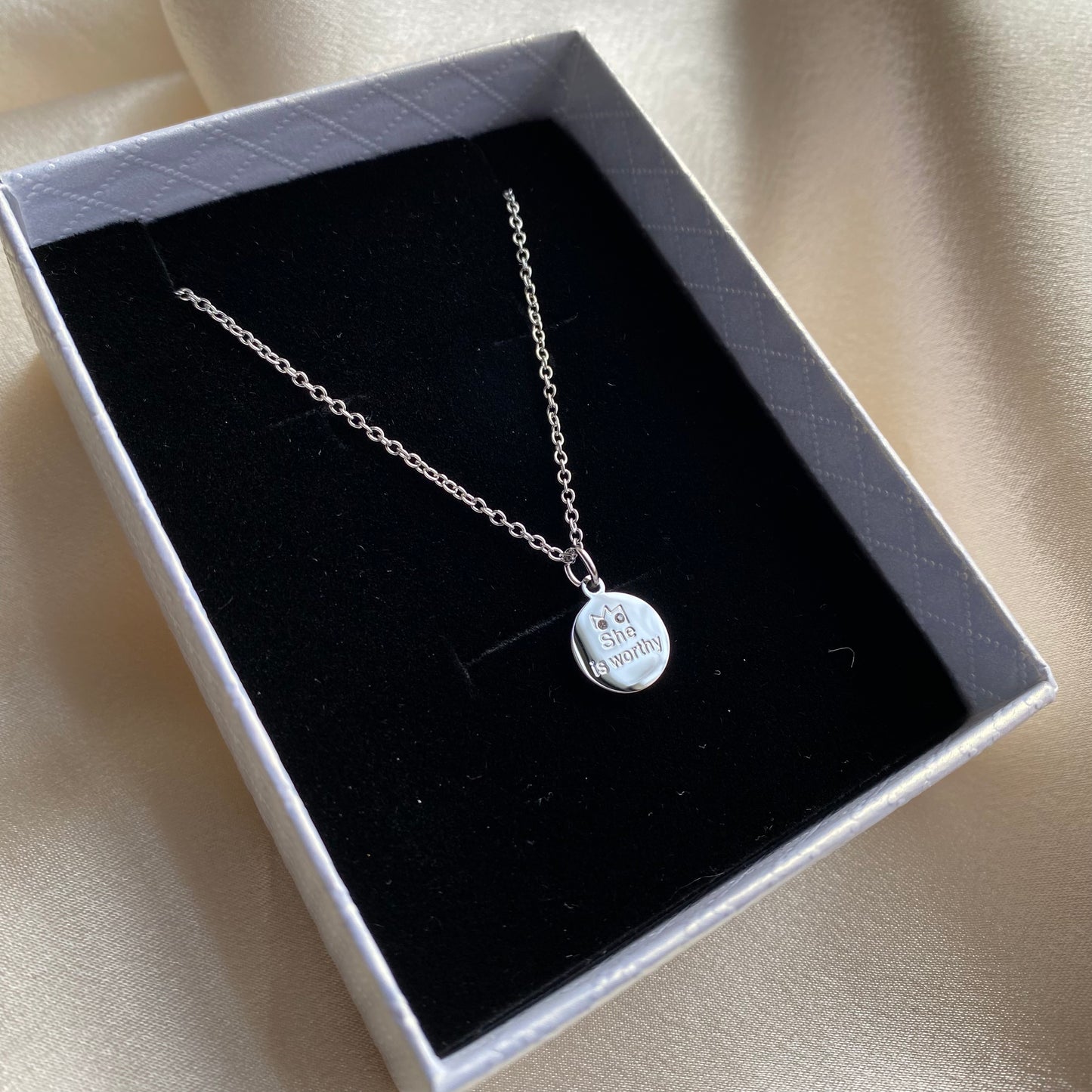 SHE IS WORTHY Mini - Silver