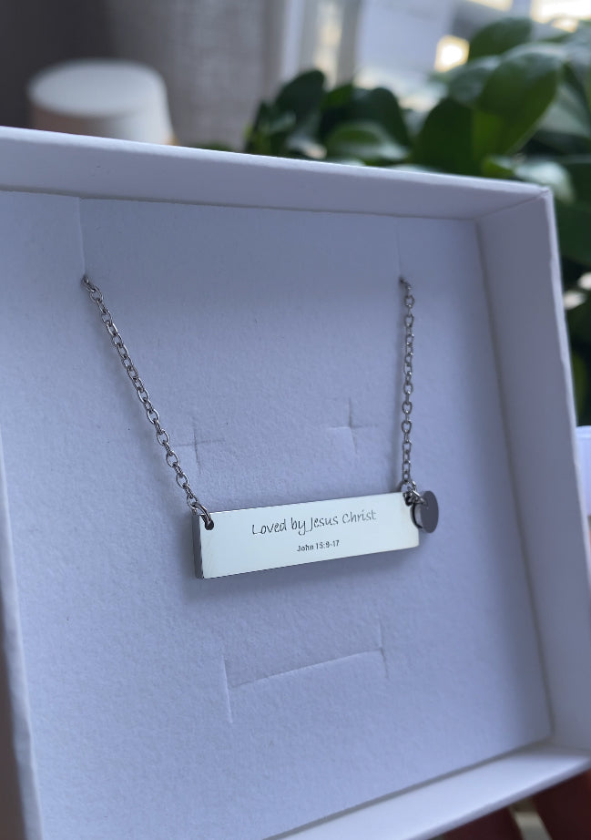 (NO INITIAL) LOVED BY JESUS Necklace